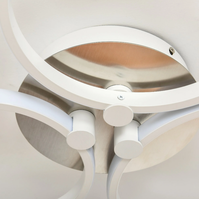 Medina Tukwila Plafondlamp - Drie Cirkels - Metaal - Modern - Aluminium - Acryl - Wit - 56 x 46 x 8 cm