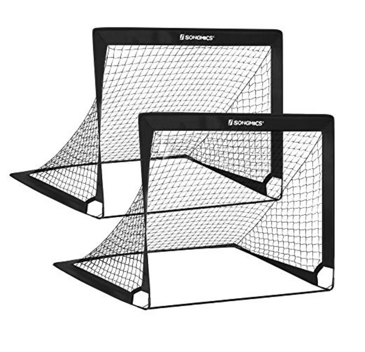 Nancy's Hyndman Voetbaldoeltjes - Voetbaldoelen - Kinderen - Goaltjes - Set Van 2 - Zwart/Rood - Pop-Up - 120 x 80 x 80 cm