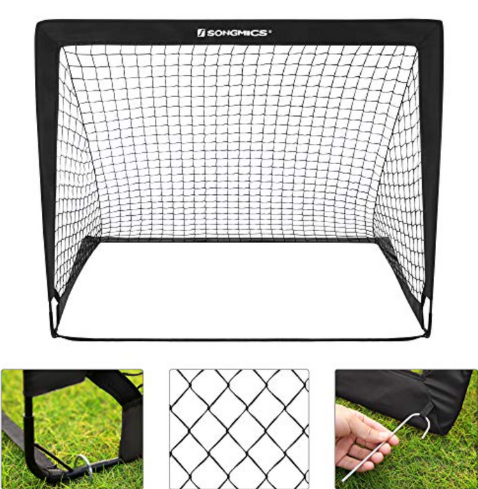 Nancy's Hyndman Voetbaldoeltjes - Voetbaldoelen - Kinderen - Goaltjes - Set Van 2 - Zwart/Rood - Pop-Up - 120 x 80 x 80 cm