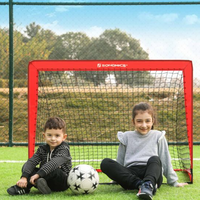 Nancy's Hyndman Voetbaldoeltjes - Voetbaldoelen - Kinderen - Goaltjes - Set Van 2 - Zwart/Rood - Pop-Up - 120 x 80 x 80 cm