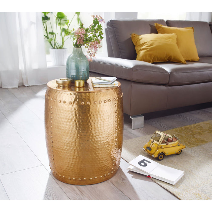 Medina bijzettafel - Gouden aluminium decoratietafel - Lounge tafel