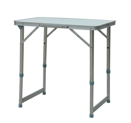 Medina Home Quincy Campingtafel - Klaptafel - In Hoogte Verstelbaar - 50 x 45 x 47.5/64 cm - MDF - Aluminium - Opvouwbaar - Wit