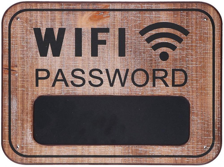 Arti Casa Wanddecoratie Wifi Password Bord Hout 39 X 29 Cm
