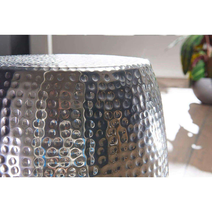 Medina bijzettafel - Aluminium zilveren salontafel - 30 x 30 x 49,5 cm
