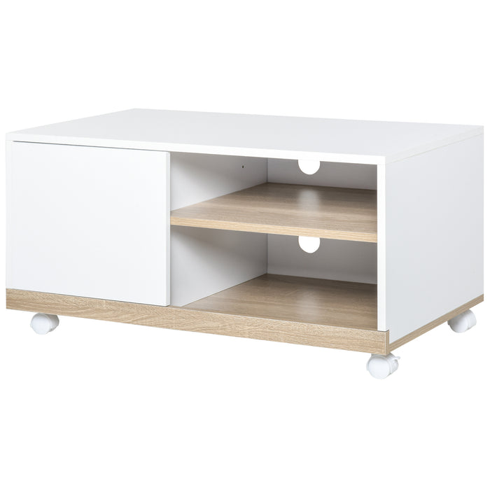 Medina Canon City TV Meubel - Dressoir - 2 Wielen - Spaanplaat - Wit