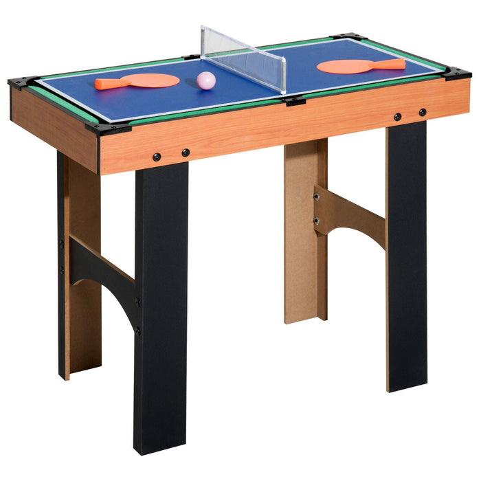 Medina Eagan Speeltafel - Tafelvoetbal - Tafeltennis - Hockey - Biljart - 4-in-1 - MDF - Accessoires - Compact - 87 x 43 x 73 cm