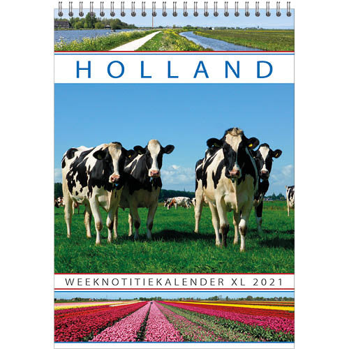 Comello Notitiekalender Holland 21 X 29,7 Cm Papier Blauw/Groen