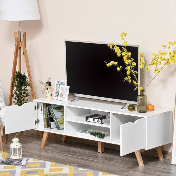 Medina McKinney TV-Meubel - Ladekast - TV-Kast - Lades - Opbergruimte - Kabelmanagement - Planken - Wit - MDF - 50L x 39B x 50H cm