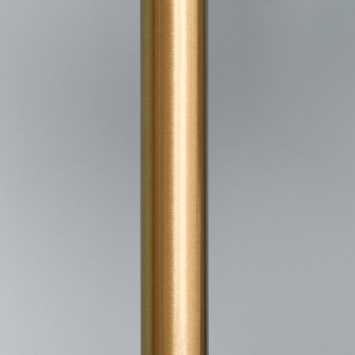 Medina Springville Vloerlamp - Staal/Linnen - Klassiek - Goud/Wit - 47 x 37 x 153 cm
