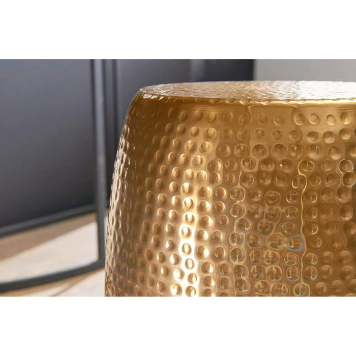 Medina bijzettafel - Gouden aluminium salontafel - Designer tafel