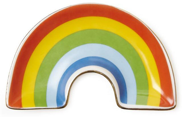 Kikkerland Schaaltje Rainbow 15 Cm Porselein Wit