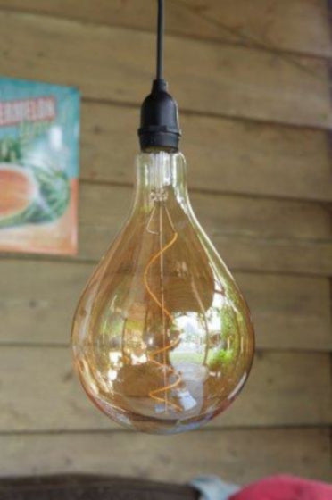 Luxform Lamp Ip44-Raindrop 28,5 Cm Glas Zwart/Transparant