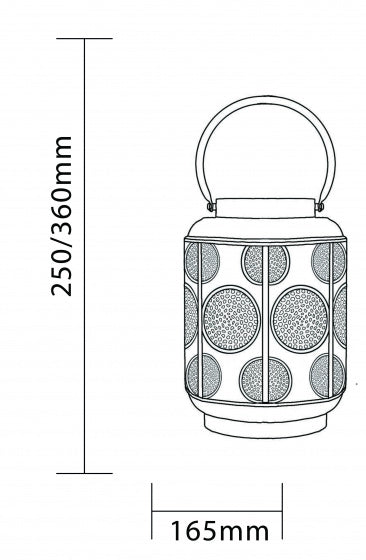 Luxform Sfeerlamp Lantaarn Circles Led 1,5V 16,5 Cm Staal