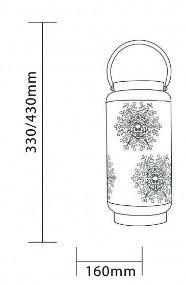 Luxform Sfeerlantaarn Snowflakes Led 1,5V Staal