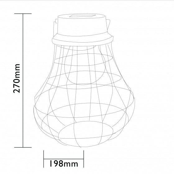 Luxform Hanglamp Manchester Solar 19,8 X 27 Cm Staal