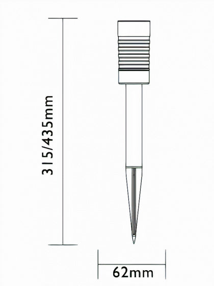 Luxform Tuinlamp Rennes 6,2 X 43,5 Cm Rvs  3-Pack