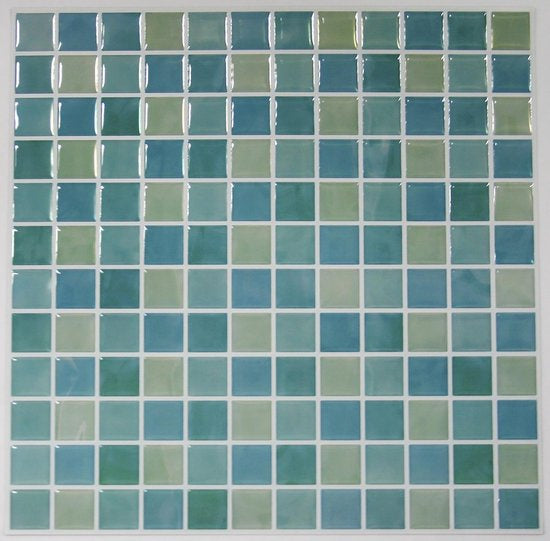 Roommates Sticktiles Blue Mosaic 27 X 27 Cm Pvc  4 Stuks