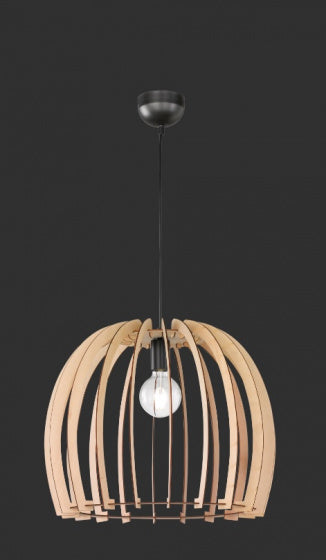 Trio Hanglamp Wood 150 X 50 Cm Hout Lichtbruin
