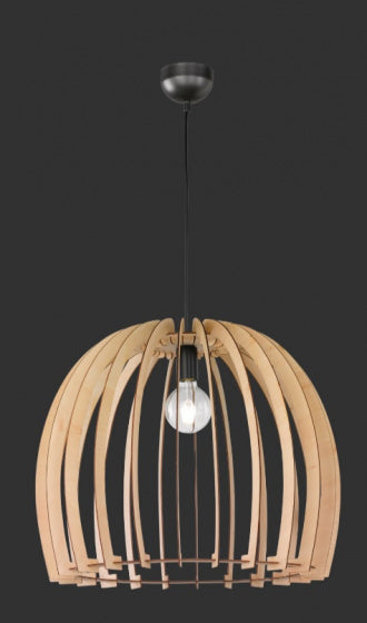 Trio Hanglamp Wood 150 X 60 Cm Hout Lichtbruin